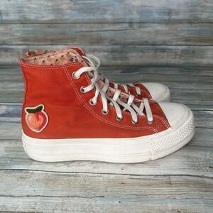 Converse Chuck Taylor Lift Platform Womens Shoes US 7 Mantra Orange Canvas Fruit
